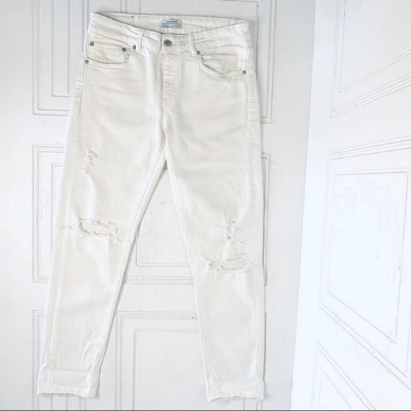 ZARA woman premium denim collection ripped distressed jeans women  4 - Picture 3 of 15